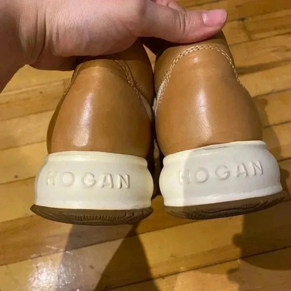Hogan Women's Tan and White Sneakers - Picture 3 of 10
